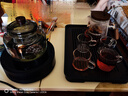 宣室堂泡茶壺家用茶壺新款飄逸杯耐熱玻璃內膽泡茶杯一鍵茶水分離杯茶具 飄逸壺650毫升【8件套】1100ml 曬單實(shí)拍圖