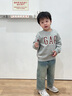 Gap【大小童同款】男女童2025秋季新款logo抓絨衛(wèi)衣兒童裝829305 灰色 110 /56(4-5歲) 曬單實(shí)拍圖