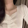 CIAREKAIEN輕奢鑲鉆四葉草項鏈女士時尚首飾品七夕情人節(jié)禮物送女友老婆 四葉草項鏈【玫瑰金色】 曬單實拍圖