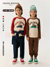 Teenie Weenie Kids小熊童裝24秋冬男女童圓領(lǐng)套頭刺繡加絨衛(wèi)衣 灰色 130cm 曬單實(shí)拍圖