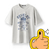 森馬（Semir）短袖T恤男做舊復(fù)古廢土風(fēng)夏裝純棉寬松2025新款上衣印花 灰白10809 M 曬單實(shí)拍圖