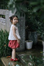 班喜迪女童夏裝套裝2025新款洋氣兒童背帶衣服兩件套寶寶短褲夏季小童裝 米色 110 曬單實拍圖