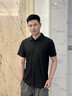 七匹狼短袖T恤男夏季新款翻領(lǐng)冰絲涼感商務(wù)保羅POLO衫打底衫男裝上衣服 黑色 XL 曬單實拍圖