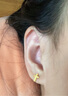 六桂福珠寶黃金耳釘十字架足金999耳環(huán)耳墜女款計價(jià)生日禮物 1.45g 曬單實(shí)拍圖