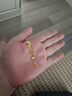 中國(guó)黃金（CHINA GOLD）五帝錢黃金手鏈女士足金碎碎冰手鏈七夕情人節(jié)禮物送女友老婆 足金碎冰五帝錢手鏈約3.7g【玫瑰禮盒】 曬單實(shí)拍圖