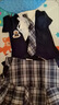 綴櫻原則正版粉墨學(xué)院jk制服套裝假兩件上衣女夏季格子百褶短裙兩件套 上衣+短裙 均碼 S(85-95斤) 曬單實拍圖