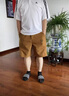 未盟夏季速干五分短褲男潮牌潮流運動韓版百搭褲子純色透氣男士褲子男 駝色+卡其【短褲兩件裝】 XL 【建議120-135斤】 曬單實拍圖