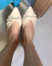 啄木鳥(niǎo)品牌尖頭淺口平底單鞋女2024春夏時(shí)尚舒適四季尖頭豆豆鞋溫柔鞋女 米白色升級款 斷碼清·倉 39 曬單實(shí)拍圖