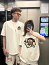 love legend情侶裝短袖t恤夏季寬松圓領(lǐng)一男一女印花半袖潮流百搭休閑上衣服 白灰色+白灰色 2XL 男+M女 曬單實拍圖