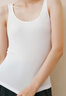 三槍【2件裝】100%純棉背心女士彈力打底內(nèi)搭圓領(lǐng)百搭寬肩帶吊帶女衫 曬單實(shí)拍圖