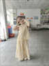 葉余女童漢服套裝2025夏季新款兒童新中式演出服中大童國風(fēng)夏裝兩件套 黃色(無袖漢服兩件套) 150 (身高135-145厘米) 曬單實(shí)拍圖
