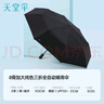天堂 全自動(dòng)陽傘三折 全自動(dòng)折疊太陽傘遮陽傘黑膠防曬傘 黑色 曬單實(shí)拍圖