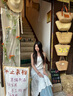 九寸陽光法式白色蕾絲吊帶連衣裙女夏季高級感超好看獨特漂亮海邊度假長裙 白色掛脖系帶 M 曬單實拍圖