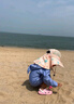 必好妝詩 兒童防曬帽寶寶男童太陽帽女大帽檐沙灘帽子夏季防紫外線遮陽帽 米粉色 頭圍48-54cm 曬單實拍圖