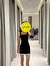 UR2025夏季新款女裝時(shí)尚氣質(zhì)通勤撞色拼接連衣裙UYY750082 正黑 S 曬單實(shí)拍圖