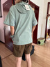 KOLON SPORT/可隆T恤 女士戶外運(yùn)動CAMPING連帽圓領(lǐng)短袖上衣 LKRT5MT588-MT 薄荷綠 M 165/88A 曬單實(shí)拍圖