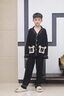 G.DUCKKIDS男童睡衣春秋款棉2025中大兒童家居服春季8長(zhǎng)袖9孩棉10兩件套裝12 黑色 313M口袋棉紗款 160 cm 建議身高155cm左右 曬單實(shí)拍圖