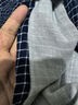 全棉時(shí)代男士?jī)?nèi)褲純棉春夏薄款透氣男生阿羅褲平角褲紗布短褲底褲男 藍(lán)底白格 （175/100）L 曬單實(shí)拍圖