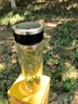 創(chuàng)洺廚雙層玻璃泡茶杯養(yǎng)生防漏過濾杯雙層玻璃杯泡茶杯定制水杯子耐 本色黑360ml(不銹鋼鋼蓋) 曬單實(shí)拍圖