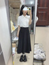 伯德小姐白色面試短袖襯衫女夏季小個(gè)子職業(yè)上衣教資穿搭正裝襯衣 曬單實(shí)拍圖