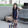 G.DUCKKIDS小黃鴨夏季女童套裝洋氣兒童衣服中大童女孩牛仔無袖短褲兩件套潮 圖片色 120 cm 曬單實拍圖