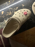 卡洛馳crocs 新款云朵洞洞鞋女士厚底休閑涼鞋卡駱戶外沙灘鞋增高女夏季 云朵骨白色 37 (230mm) M5 曬單實(shí)拍圖