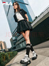 斐樂(lè)（FILA）FUSION斐樂(lè)瑪麗珍涼鞋女鞋新款涼拖魔術(shù)貼海螺沙灘鞋 微白/黑-WB 36.5 曬單實(shí)拍圖