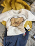 G.DUCKKIDS男童寶寶春秋套裝三件套2025新款1一2-3周歲半童裝嬰兒衣服外套潮 黃色 英文DAKE襯衣三件套 80 碼 曬單實(shí)拍圖