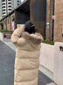 DRPR品牌女裝新品羽絨服女2025冬季新款白鴨絨外套大毛領(lǐng)加厚時(shí)尚保暖 卡其黃 S （80-105 斤） 曬單實(shí)拍圖