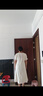 纖莉秀【法式優(yōu)雅精美提花開叉氣質(zhì)連衣裙】大碼女裝胖mm夏裝新款1306 米杏色 XL 曬單實拍圖