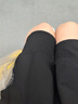 UR2025秋季新款女裝休閑疊層褶皺收腰吊帶連衣裙UYU750056 正黑 (偏短) L 曬單實(shí)拍圖