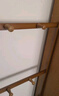 竹藝佳出租屋用鞋架收納神器簡(jiǎn)易多層家用小型入戶門多功能衣帽架一體架 茶色藍(lán)簾-掛衣款5層50 曬單實(shí)拍圖