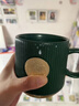 星巴克杯子墨綠色馬克杯星勺陶瓷豎條紋水杯辦公室咖啡杯七夕情人節(jié)禮物 墨綠單杯高檔禮盒裝 340ml 曬單實(shí)拍圖