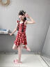 女童保守速干游泳衣2025新款兒童連體裙式專業(yè)訓(xùn)練泳裝女孩泳衣褲 酒紅色 150 【帶胸墊】 曬單實(shí)拍圖