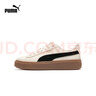 彪馬（PUMA）【厚底鞋】復(fù)古增高松糕鞋女運動休閑鞋PLATFORM399251 雪白色-黑色-金色-01 39 曬單實拍圖