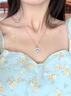 迪士尼項鏈女款2025新款高級感輕奢小眾純銀送女朋友生日禮物女生 925銀-愛(ài)之花環(huán)粉色[城堡禮盒] 曬單實(shí)拍圖