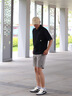 LAZY DAY TREND戶外山系防曬涼感速干半拉鏈POLO衫男夏季寬松工裝短袖T 啞光黑 L 曬單實拍圖