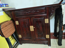 木中央 紅木家具 印尼黑酸枝(學(xué)名:闊葉黃檀)中式翹頭柜 餐邊柜實(shí)木2門儲(chǔ)物柜 二聯(lián)柜玄關(guān)柜神臺(tái) 兩門翹頭柜103*42*86 曬單實(shí)拍圖