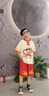 G.DUCKKIDS漢服男童夏裝套裝中國風(fēng)兒童哪吒t恤卡通寶寶衣服夏季六一表演服 新中式紅色 90 尺碼1歲-1歲半【80-90cm】 曬單實(shí)拍圖