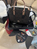 蔻馳（COACH）【全國聯(lián)?！?Maggie Logo標志 帆布托特包Tote包購物袋單肩 黑色-CY676-IMXI8 現貨 曬單實(shí)拍圖