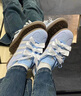 阿迪達(dá)斯 （adidas）/阿迪達(dá)斯三葉草Gazelle女子低幫復(fù)古耐磨運(yùn)動(dòng)休閑鞋JI2014 JI2717/藍(lán)白 37.5 曬單實(shí)拍圖