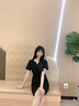 梅迪林職業(yè)裝短袖連衣裙酒店工作服前臺(tái)接待售樓部置業(yè)顧問(wèn)美容院珠寶女 藏藍(lán)色【五分袖】送藍(lán)色腰帶 S (95斤內(nèi)) 曬單實(shí)拍圖