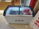 海雪曲面雪糕冰柜商用大容量弧面冷藏冷凍兩用超市點(diǎn)菜保鮮島柜展示柜透明玻璃臥式冰箱 1.27米【鋁合金柜口+升級壓縮機+鎖】498 曬單實(shí)拍圖