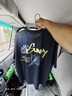 森馬（Semir）短袖T恤男海灘度假衣服撞色手繪印花2025夏上衣寬松109325100121 曬單實拍圖