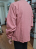 帕絲特休閑撞色翻領(lǐng)風(fēng)衣夾克外套媽媽裝中老年舒適外套 粉紅 3XL 曬單實(shí)拍圖