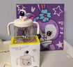 布比熊 BUBBLE BEAR兒童牛奶杯1-6歲寶寶奶瓶直飲吸管水杯便攜防摔防漏喝水杯 宇航員公仔牛奶杯 330ml 曬單實拍圖
