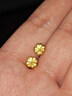 中國黃金（CHINA GOLD）黃金耳釘女足金四葉草耳釘耳環(huán)七夕情人節(jié)禮物送女友老婆 【經(jīng)典款式】四葉草耳釘約0.9g 曬單實拍圖