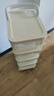 順優(yōu)小推車(chē)置物架零食嬰兒用品收納抽屜式可移動(dòng) 四層 奶油白SY-153 曬單實(shí)拍圖