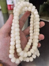 彩荷白玉菩提根高密自然順白男女手鏈手串散珠 素珠裸珠108顆佛珠禮物 桶珠-11*9mm 曬單實(shí)拍圖