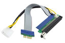 EB-LINK PCI-E X1轉(zhuǎn)X16顯卡延長線pcie 1X轉(zhuǎn)16X轉(zhuǎn)接線擴(kuò)展卡大6P供電 曬單實(shí)拍圖
